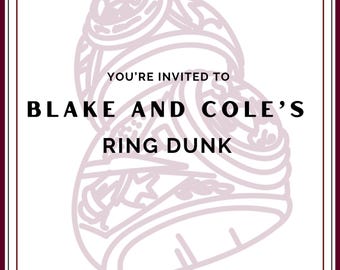 Invitación para fiesta de clavadas de Aggie Ring / Plantilla digital editable / Celebración del Ring de Texas A&M / Descarga instantánea