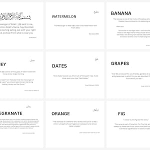Sunnah Table Setup Cards: Quran-Inspired Islamic Decor (Printable PDF)