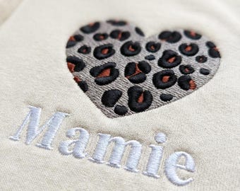 Personalisiertes Sweatshirt/T-Shirt mit Leopardenmuster – das perfekte Geschenk für Großmütter/Mütter