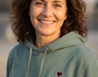 Sweat brode coeur mamie grand-mere cadeau personnalise