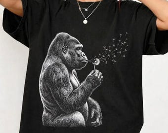 Bigfoot Blowing Dandelion PNG, Vintage Forest Art, Mythical Outdoors Graphic Bigfoot Dad Png, Bigfoot Dad Shirt PNG,(Digital Download)