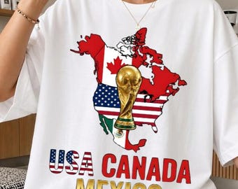 World Cup 2026 PNG, USA Canada Mexico Soccer Trophy Design, Football Clipart, T Shirt Design, Sublimation Files, Sports Fan Digital Download