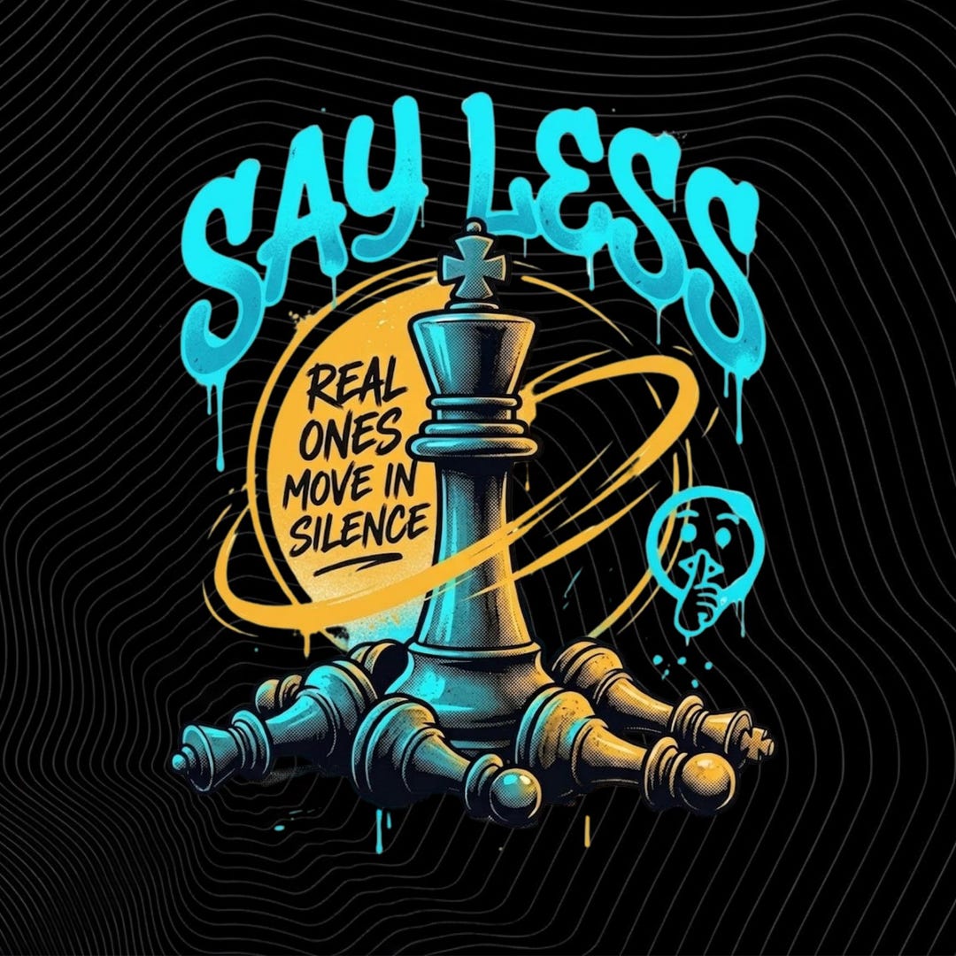 Say Less Chess King PNG, Minimalist Strategy Quote PNG Chess Lover Png ...