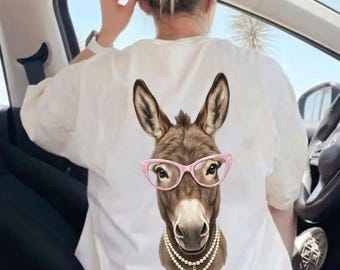 Funny Smart Ass Donkey Royal Summer Trendy Cute PNG, Sassy Humor Animal Pun png Trendy Girly Vibes Aesthetic (Digital Download)
