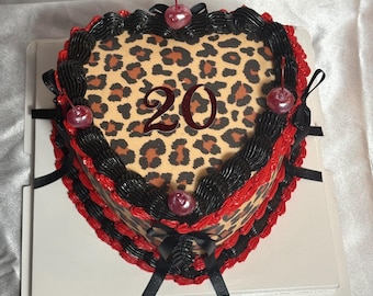 Edible leopard print cake wrap