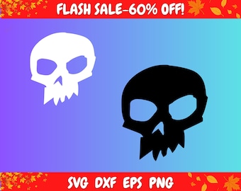 Schädel SVG-Schnittdatei, Halloween Cricut Silhouette (digitaler Download)