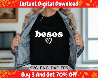 Besos SVG – Spanish Love Quote Cut File (Digital Download)