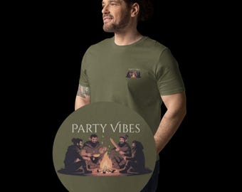 Cozy DnD T-Shirt | Party Vibes, Gamers Campfire Organic Cotton Tee