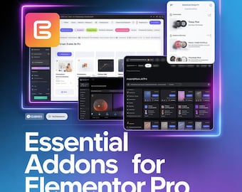 Complementos esenciales para el complemento Elementor Pro / Más de 70 widgets / Versión GPL / Descarga digital instantánea