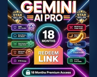 Gemini AI Pro 18 Monate Zugang | Einlösen Link enthalten | Sofortige Lieferung | Sicherer schneller Zugriff