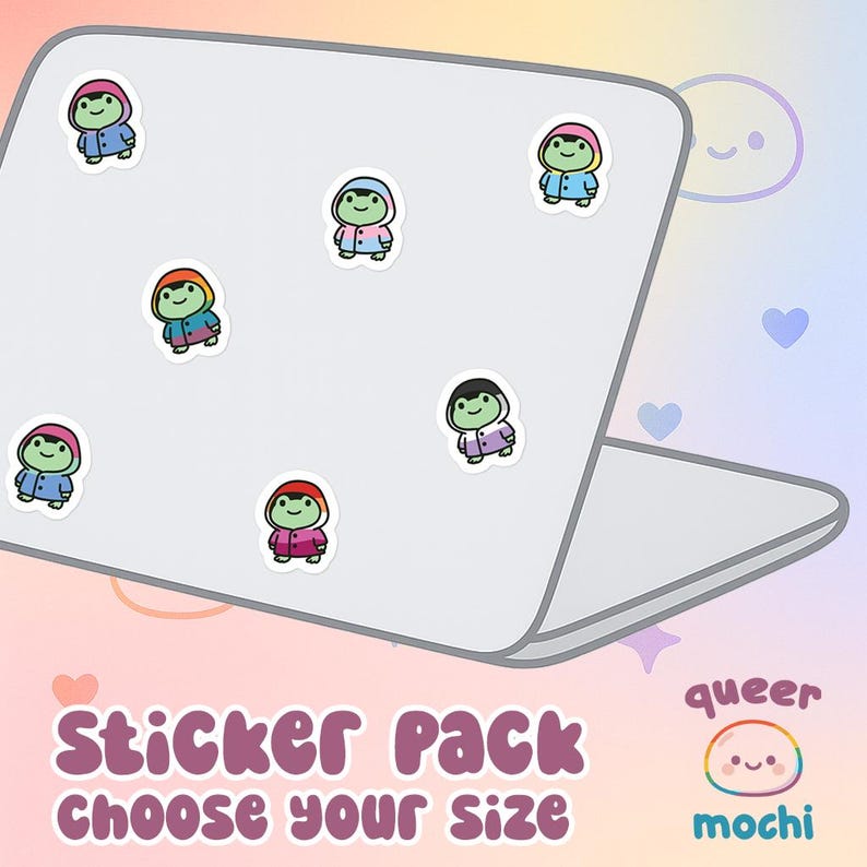 LGBTQ+ Frog Sticker Pack | Pride Flag Frogs | Queer Cottagecore Vinyl ...