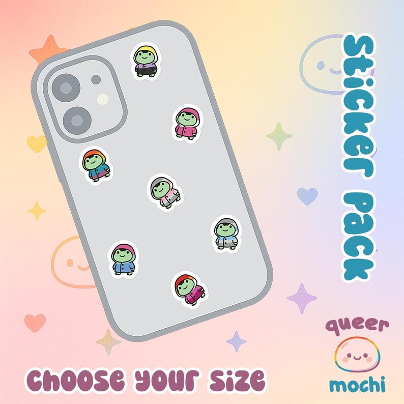 LGBTQ+ Frog Sticker Pack | Pride Flag Frogs | Queer Cottagecore Vinyl ...