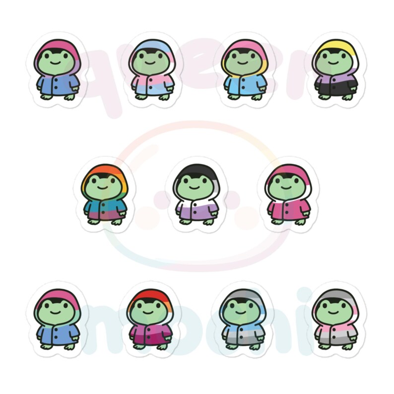 LGBTQ+ Frog Sticker Pack | Pride Flag Frogs | Queer Cottagecore Vinyl ...