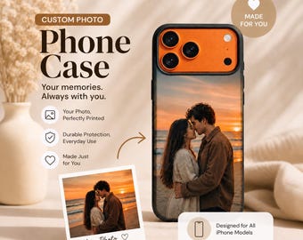 Robusta custodia personalizzata con foto per iPhone, custodia personalizzata con foto per Samsung Galaxy, regalo personalizzato con foto, regalo su misura perfetto, cover protettiva