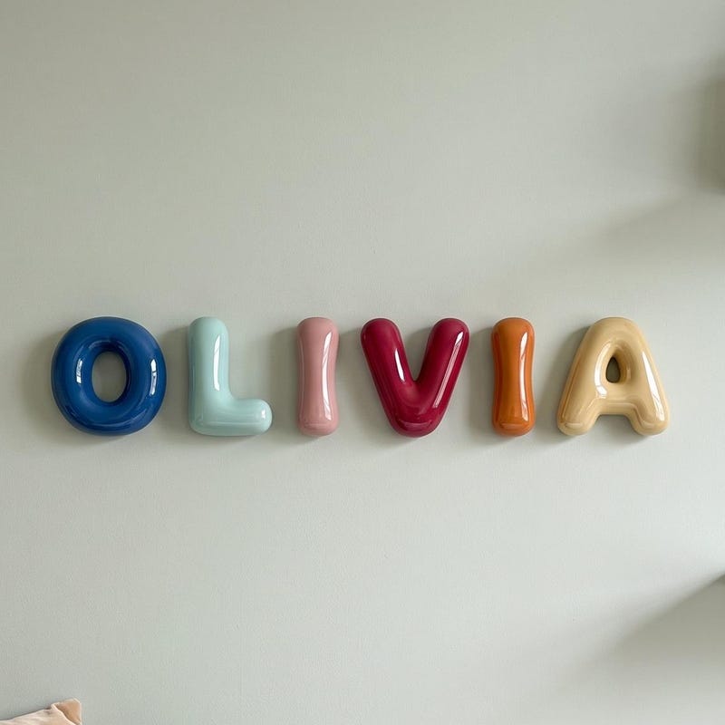 Ceramic Name Wall Decor - Etsy UK