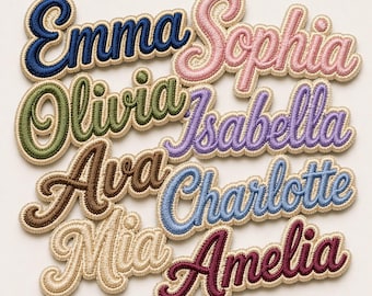 Custom Name Embroidered Patch, Personalized Script Name Patch, Iron On Sew On Name Badge, Custom Gift
