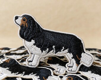 Cavalier King Charles Spaniel Embroidered Iron On Patch | Dog Breed Applique | Pet Lover Gift