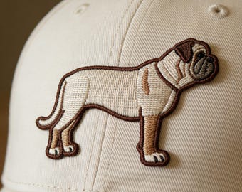 Bulldog Embroidered Patch, Iron On Dog Patch, Cute Puppy Patch, Pet Lover Gift, Sew On Patch, Jacket Hat Backpack Decor