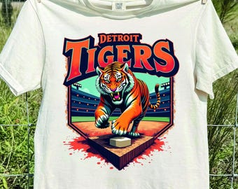Vintage Detroit Tigers Shirt, Retro Baseball Game Day Apparel