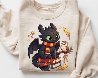 Toothless Vintage Shirt, Epic Universe Toothless Shirt, Toothless Gryff Costume Witch Sweater, Night Fury Wizard Universal Studios