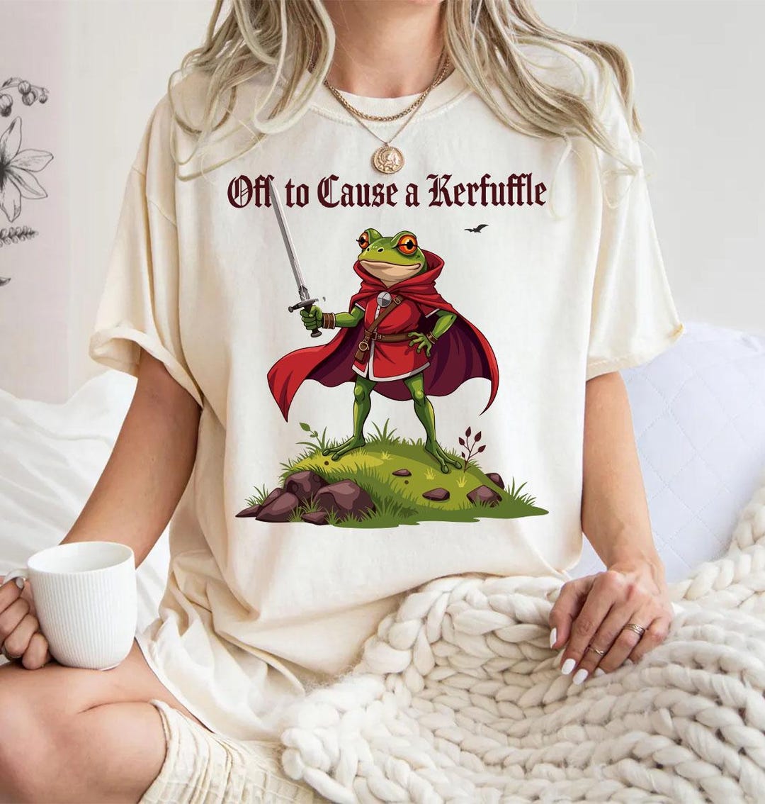 Funny Frog T-shirt: off to Cause a Kerfuffle Comfort Colors Tee Shirts ...
