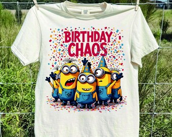 Minion Birthday Shirt, Minion Birthday, Minion Birthday Shirt, Minion Custom Birthday Shirts, Minion Party Tee