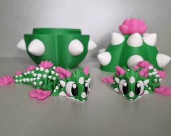 Mini dragon Cactus Bloom – Dragon articulé avec œuf à pointes