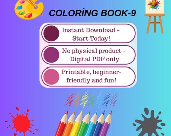 Kids Coloring Book: 20-Page Printable Activity with Colored Examples (PDF)
