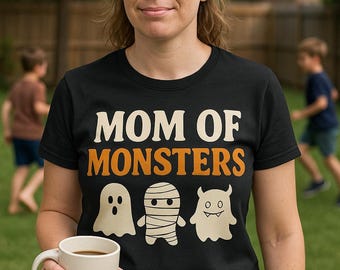 Camiseta de Halloween de Mamá de Monstruos: Camiseta de Temporada Espeluznante