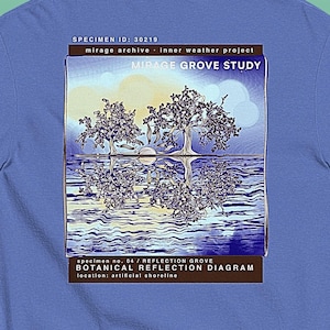 MIRAGE GROVE STUDY T-Shirt – Botanisches Reflection Art Shirt, Comfort Colors Heavyweight Tee, Indie Streetwear, Unisex Oversized