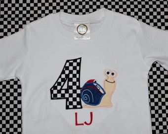 Personalizado Turbo the Snail Birthday Onesie of Tshirt