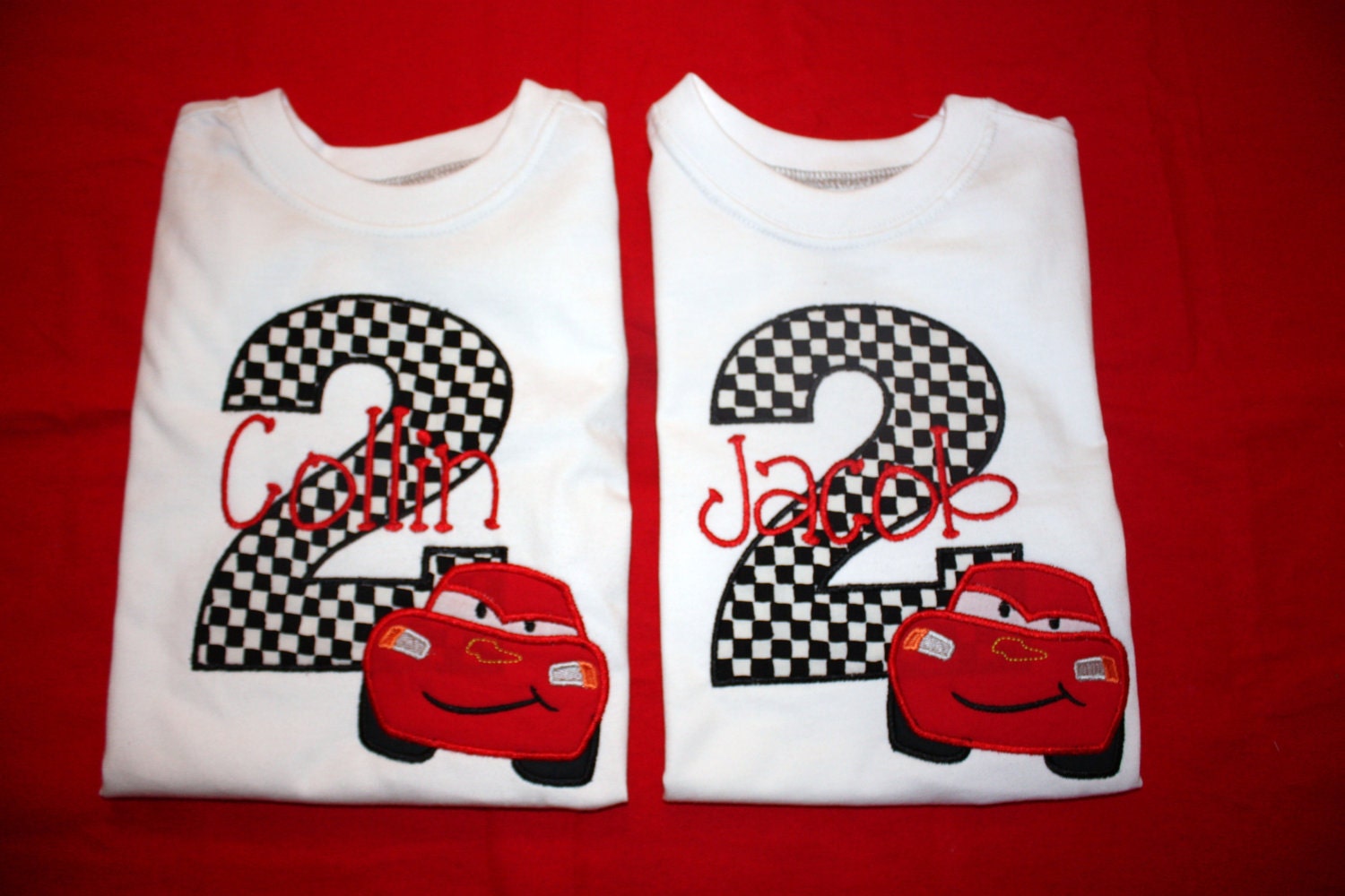 Personalized CARS Lightning Mcqueen Race Car Birthday Onesie Etsy