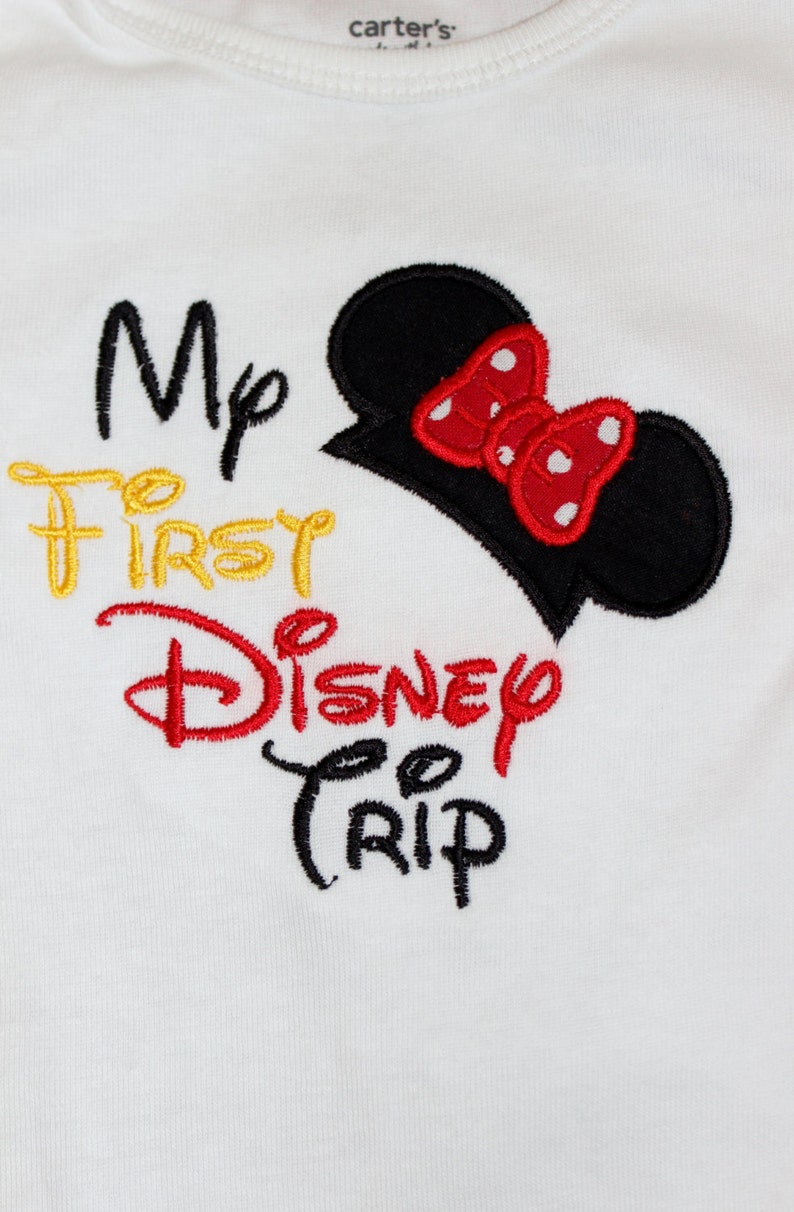 Disney vacaciones Mi primer viaje de Disney Onesie o camiseta imagen 2