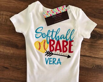 Personalizada Lil Sis chicas beisbol Softbol camiseta o mono