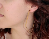 Large  Hoop Earrings  Bold Hoops. Minimalist Earrings Gold earrings Gold Hoops, Square hoop earrings