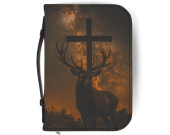 Couverture biblique | Étui de protection à glissière, pochette pour livre Christian