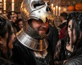 Mittelalterlicher dämonischer Schädel-Helm für Cosplay und Display