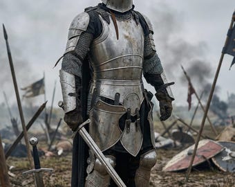 Medieval Full Body Steel Armor Set for Cosplay