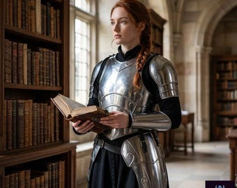 Lady Knight Steel Armor Set | Medieval LARP Cosplay Costume