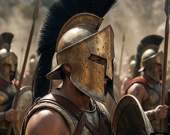 Casco espartano / Armadura de acero de guerrero griego antiguo / Casco del rey Leónidas listo para la batalla para LARP, cosplay y decoración del hogar