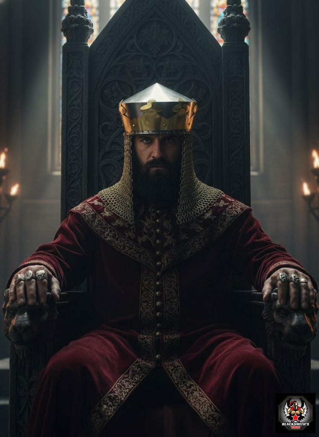King Arthur Holy Grail Monty Python Helmet With Chainmail Coif ...