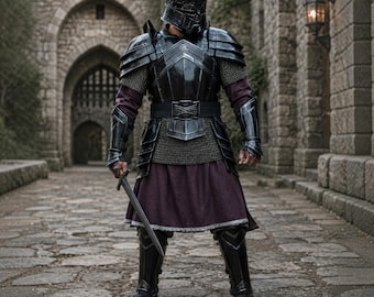 Handcrafted Medieval Dwarf Steel Armor Set – Moria Cosplay, LARP Chainmail, Dark Warrior LARP Cosplay Costume