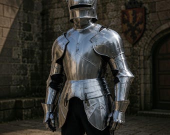 Medieval Knight Full Body Armor Suit | Full Plate Knight Costume | Renaissance LARP Warrior Armor