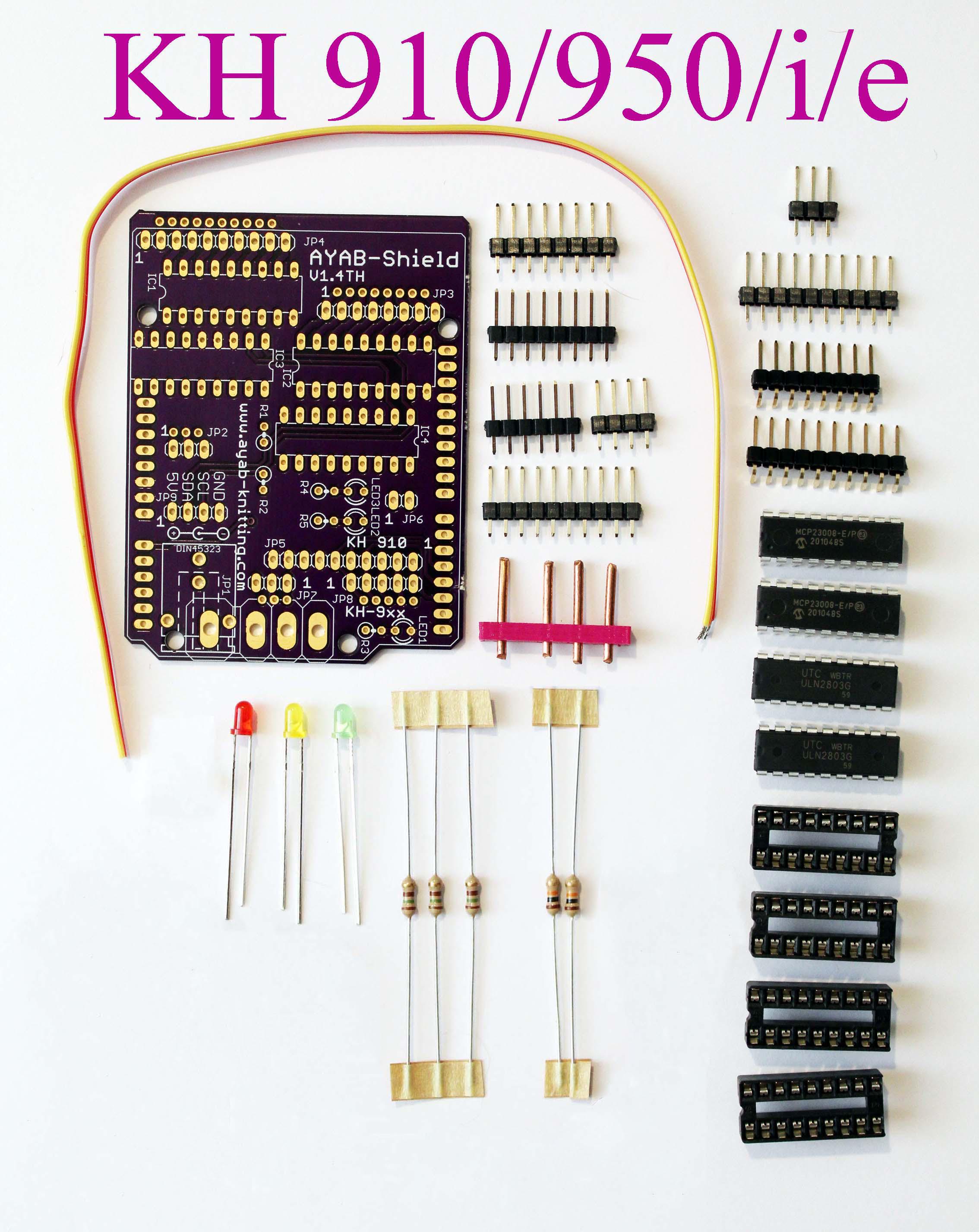 KH 910/950/i+ KH 930/940 AYAB Shield Kit V1.4th - Brother Knitting