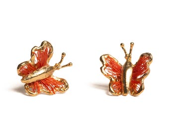 Butterfly stud earrings