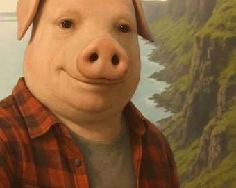 Funny Pig Face Meme Wrapping Paper | Gag Gift (Digital Download)