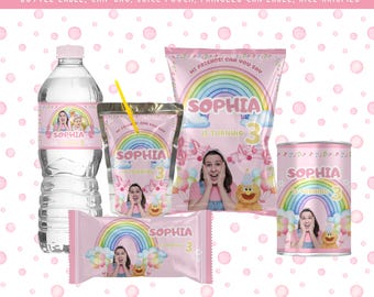 Ms Rachel Pink Party Bundle, Canva Editable (Digital Download)