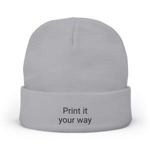 Embroidered Knit Beanie: Personalized Winter Hat, embroider it your way