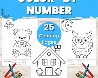 Color by Number Printable Coloring Pages