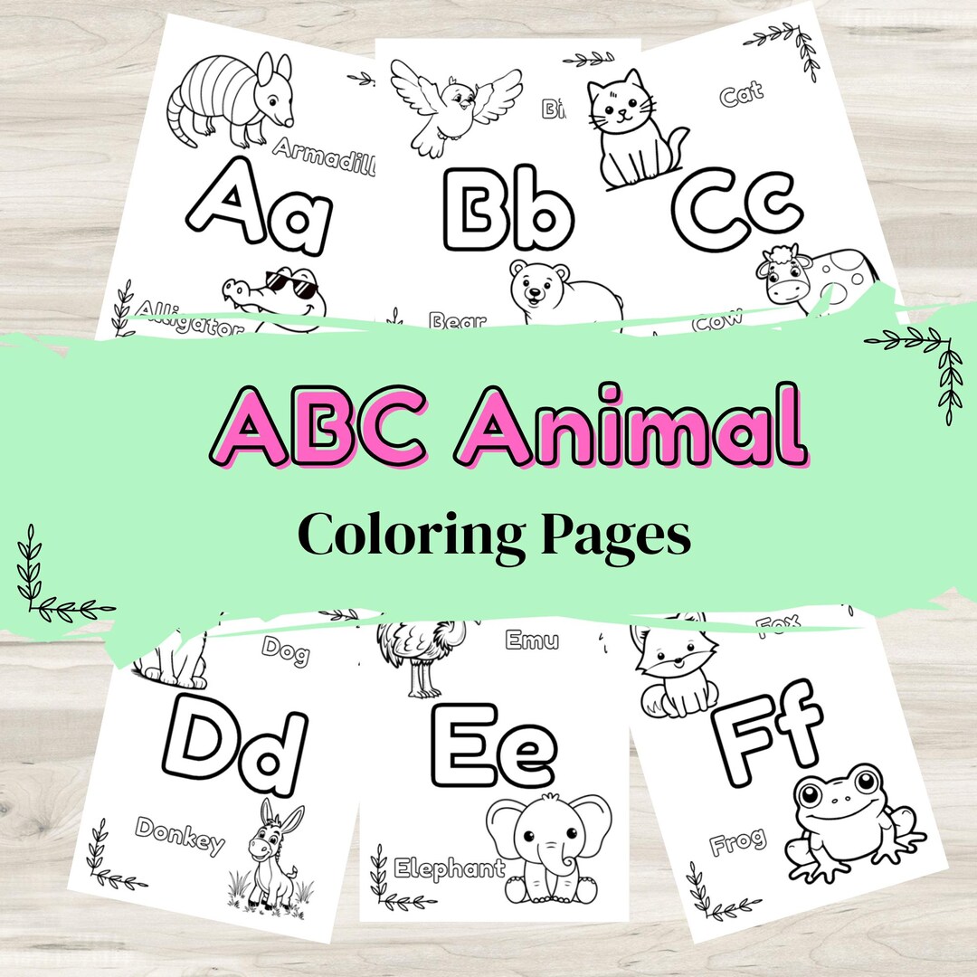 ABC Animal Coloring Pages | Alphabet Coloring Worksheets | Letter ...